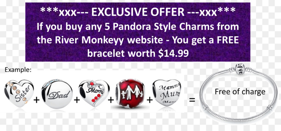 Pandora braccialetto di Fascino d'Argento dei Gioielli - offerte esclusive