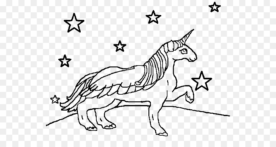 Winged unicorn Disegno da Colorare - unicorno per colorir