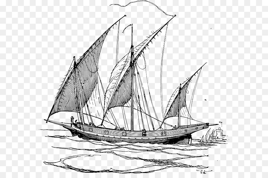 Segelschiff Dhau-Segelboot-clipart - Boot
