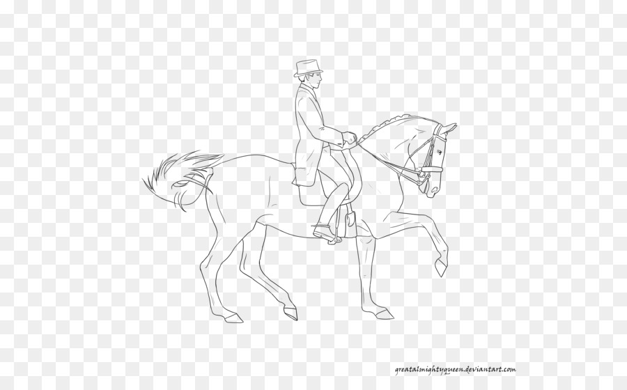 Maultier-Line art-Pferd-Skizze - Pferd