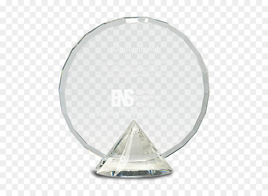 Kristall Glas-Briefbeschwerer Diamant-Gravur - Glas Trophäe