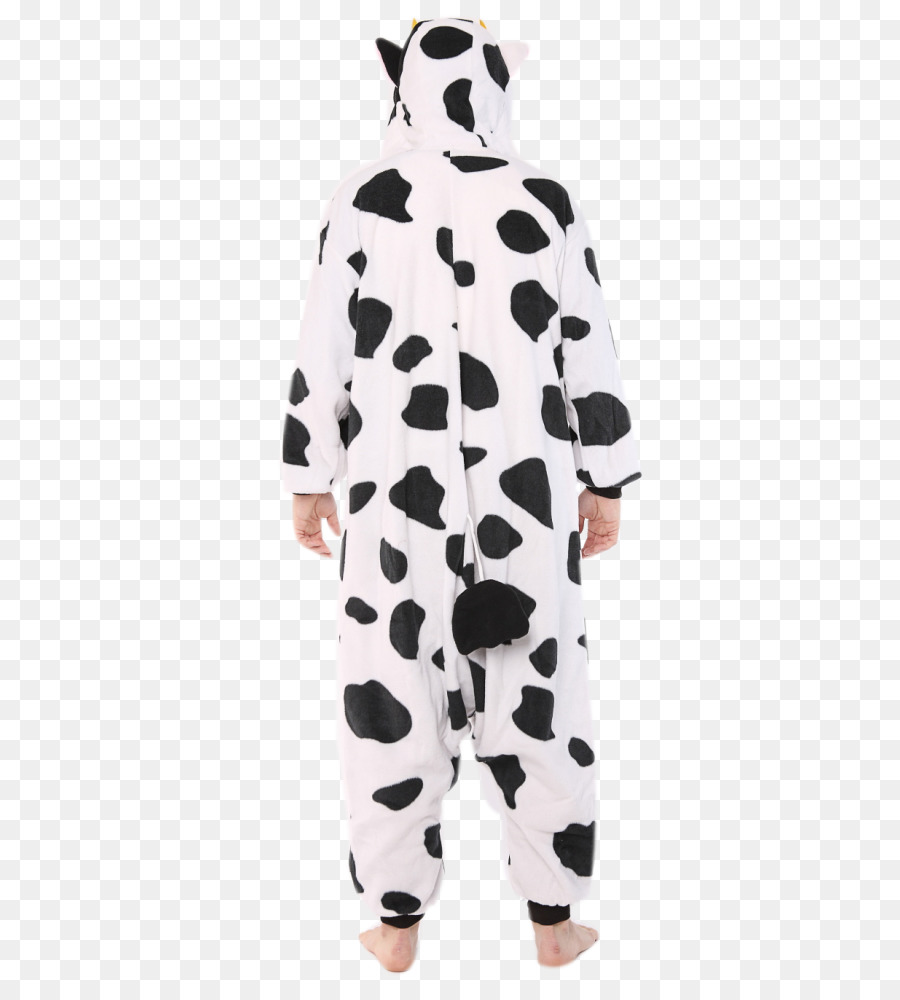 Schlafanzug Dalmatiner-Hund-Ärmel-Kostüm - Kuh Muster