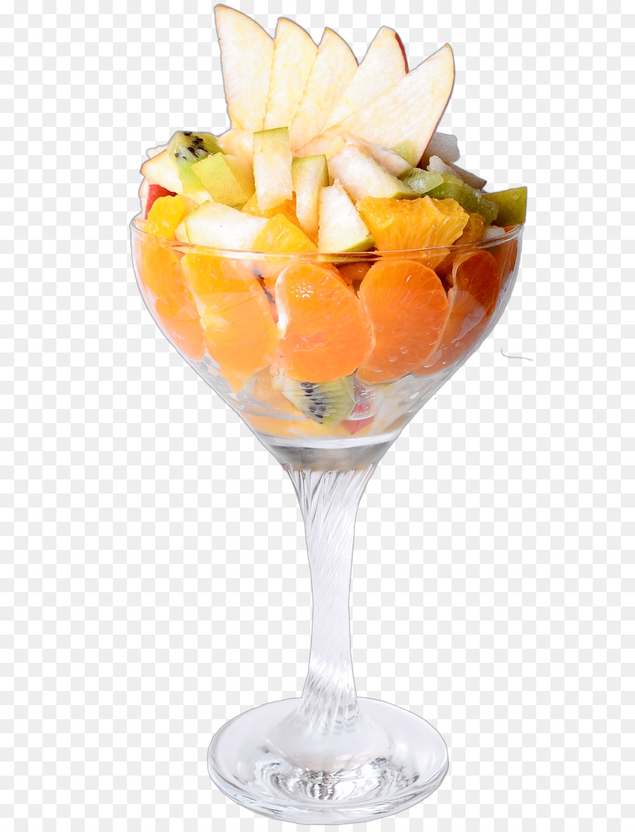 Obst Salat Eis Cocktail garnieren, Punsch, Dessert Salat - Eis
