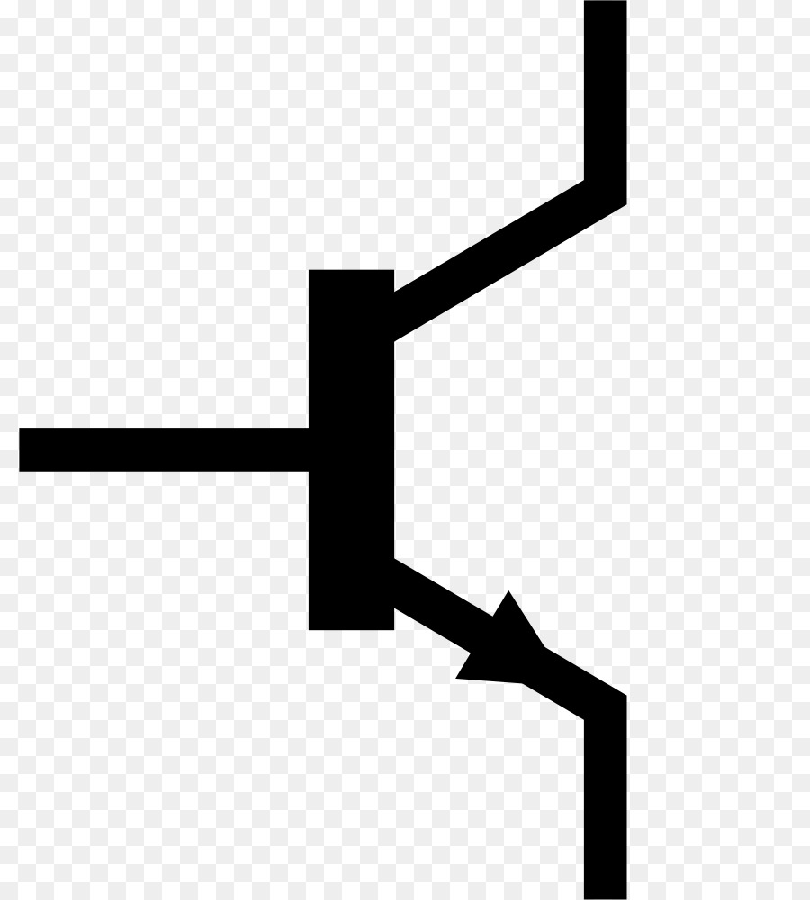 Elettronica simbolo transistor a giunzione Bipolare circuito Elettronico NPN - simbolo