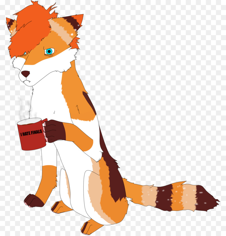 Râu Đỏ fox Mèo Đuôi Clip nghệ thuật - cậu bé điên