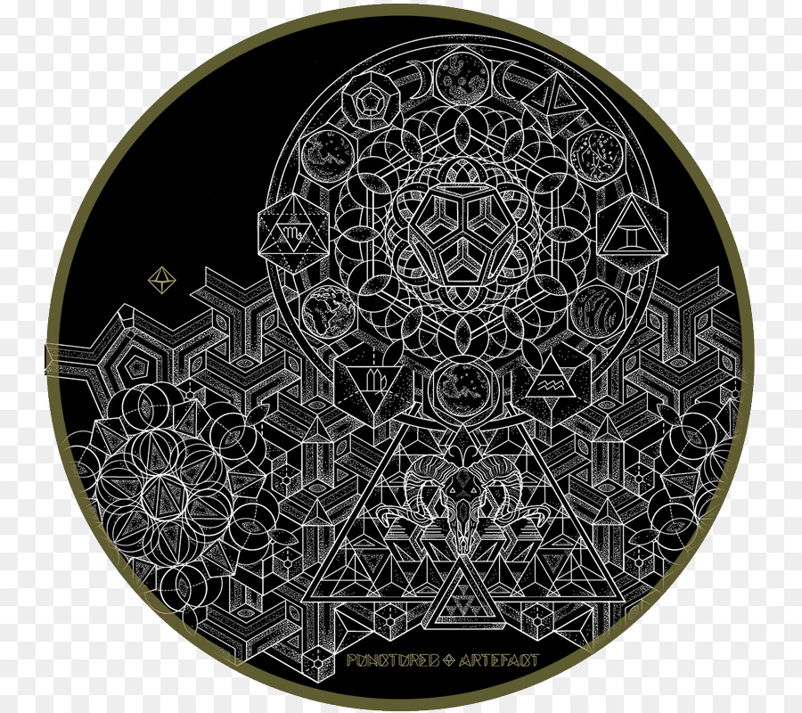 Gufo Cerchio Sacro della geometria dei solidi Platonici - gufo