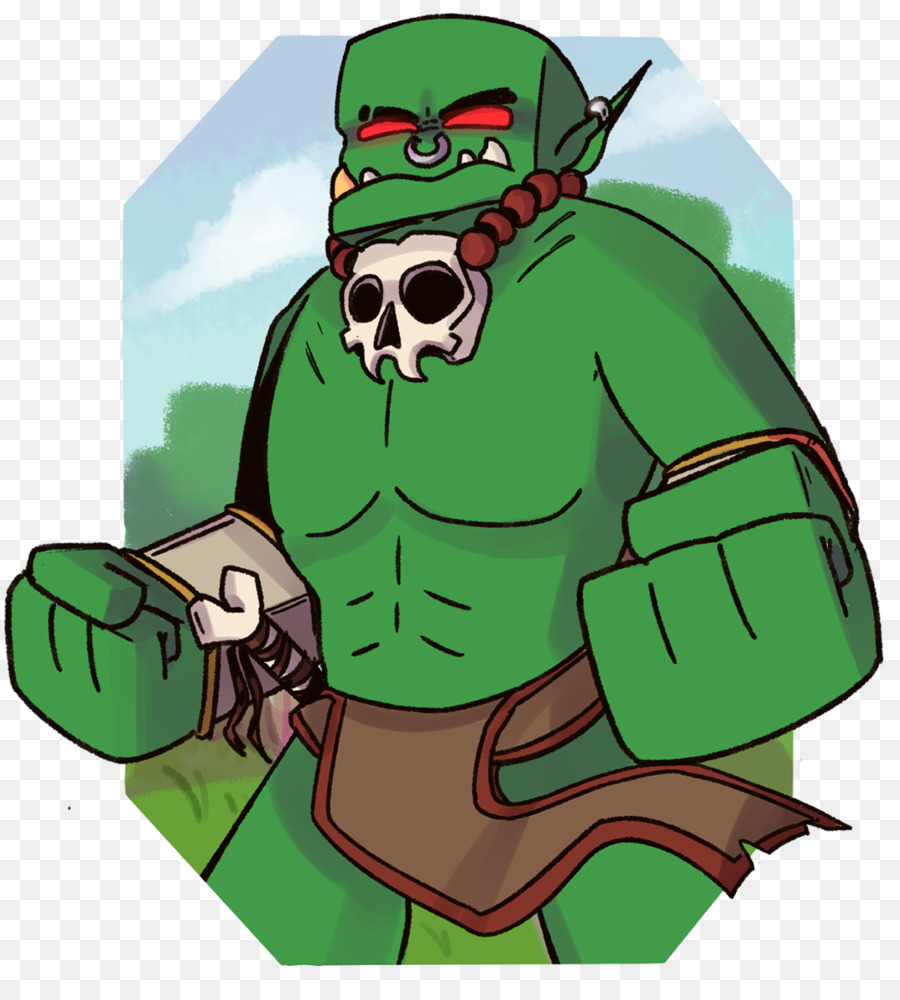 Schildkröte grüner Charakter ClipArt - Halb Ork