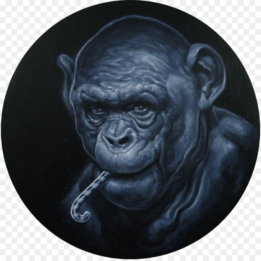 Gemeinsame Schimpansen-Kunst Gorilla Painting - Gorilla
