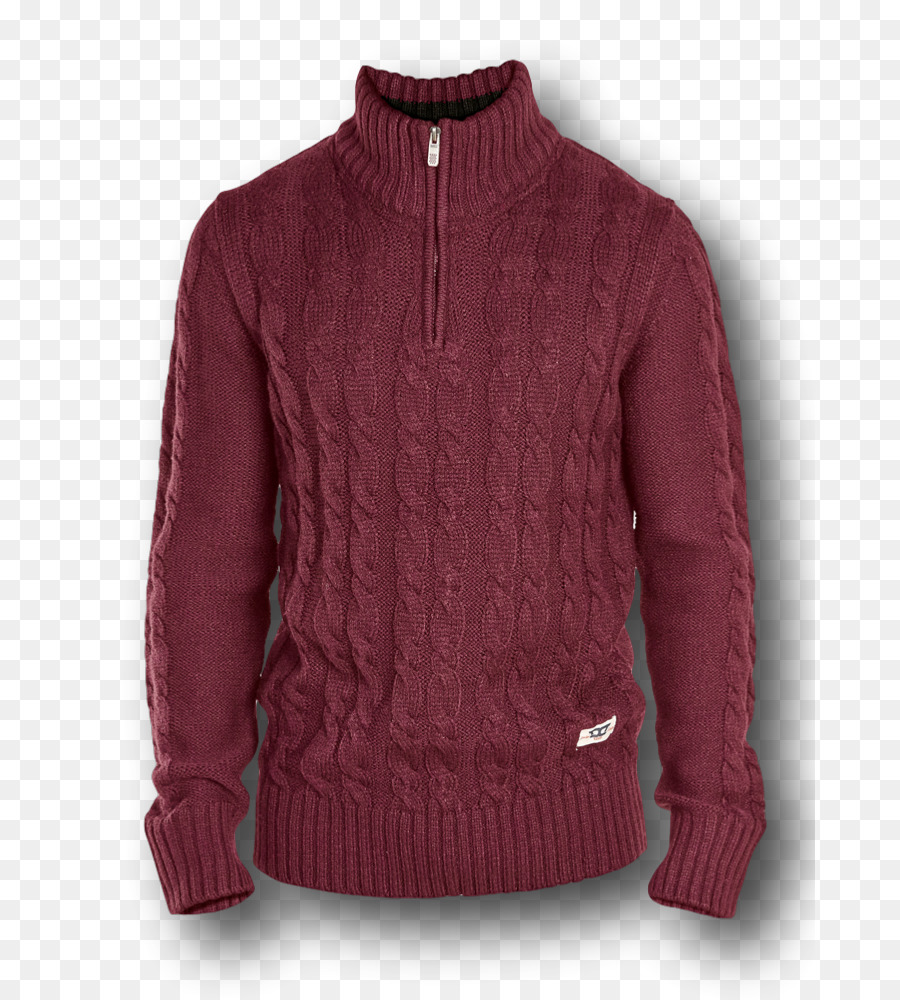 Pullover Maroon Hals Wolle - halb formale