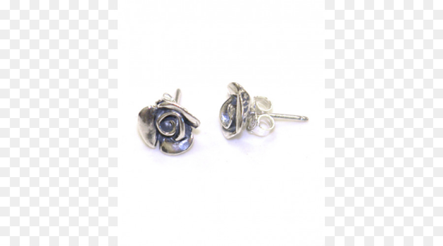 Ohrring-Körper-Schmuck-Silber-Saphir - Silber rose