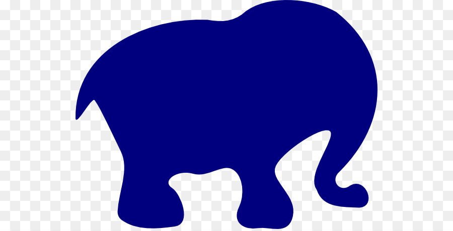 Elephantidae Silhouette Clip art - Elefante Blu