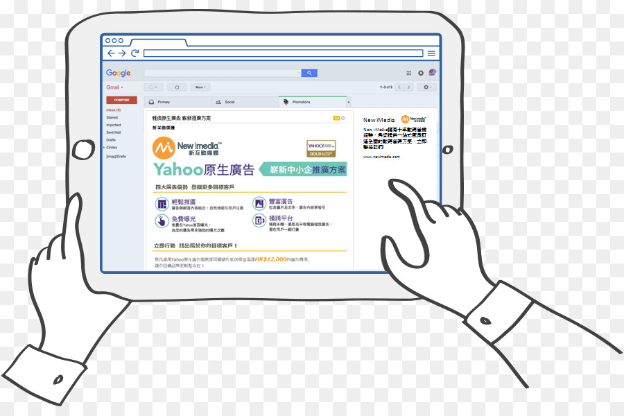 Native advertising Yahoo! 雅虎香港 Suchmaschine - gmail id