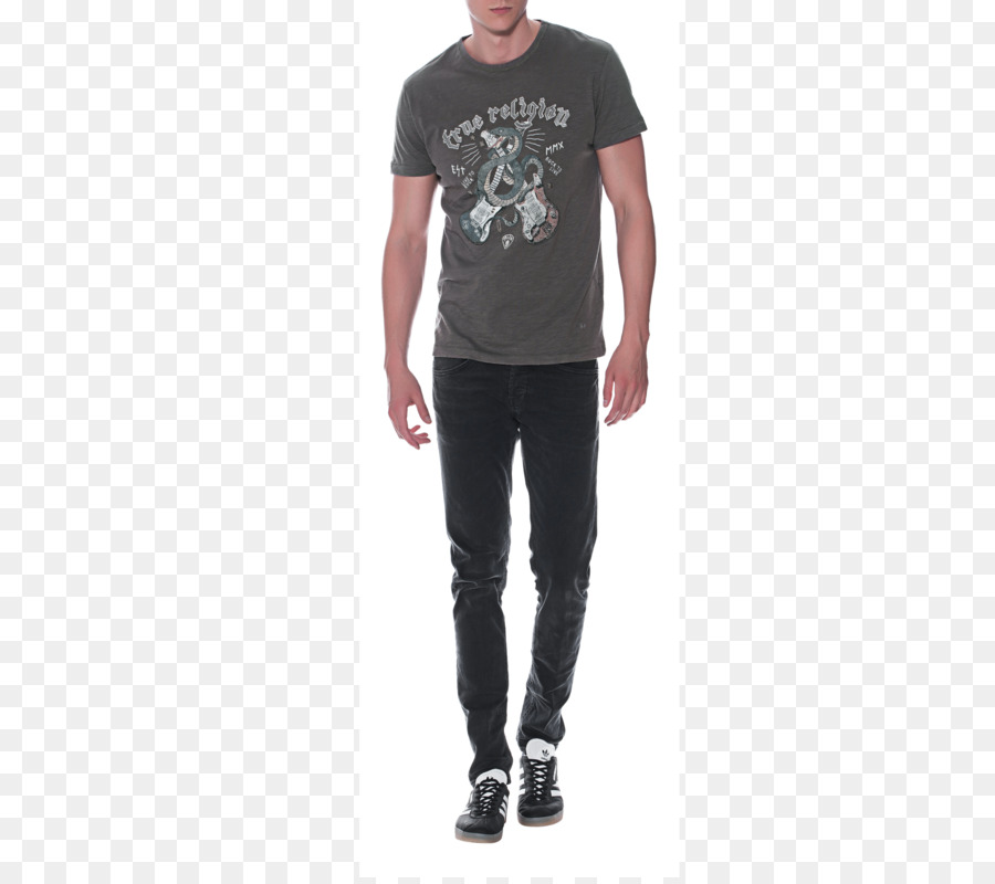 Jeans-Bedruckte T-shirt Ärmel Baumwolle - Jeans