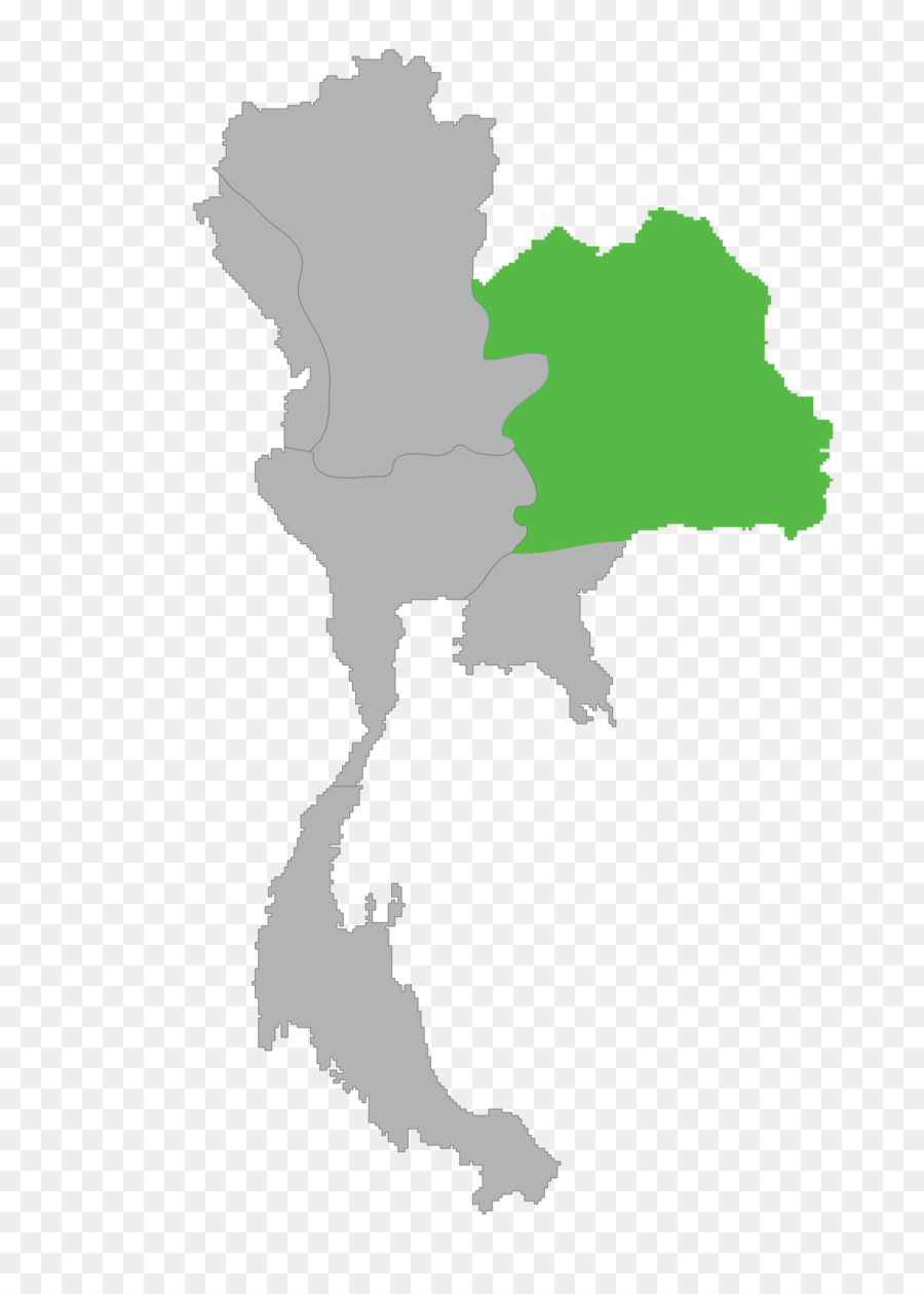 Thailandia Mappa Vettoriale - Nord Est