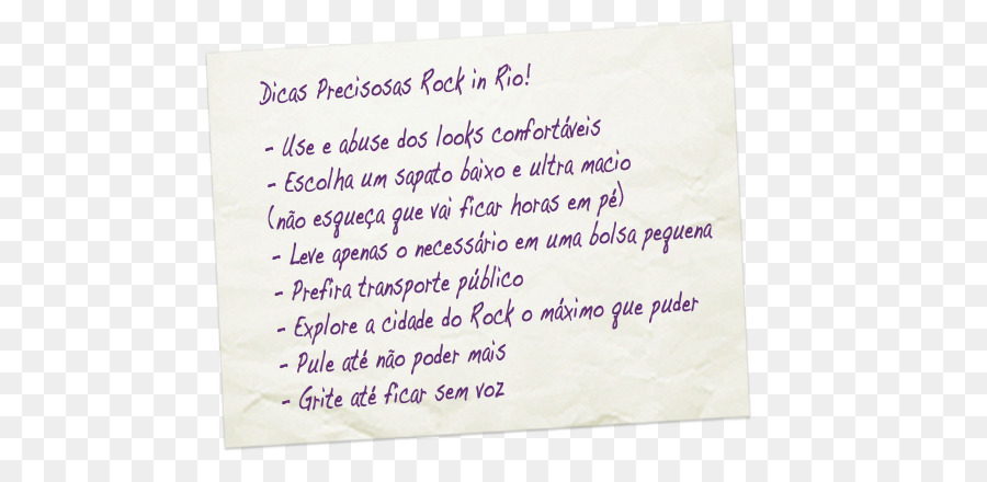 Papier Handschrift Font - Rock in Rio