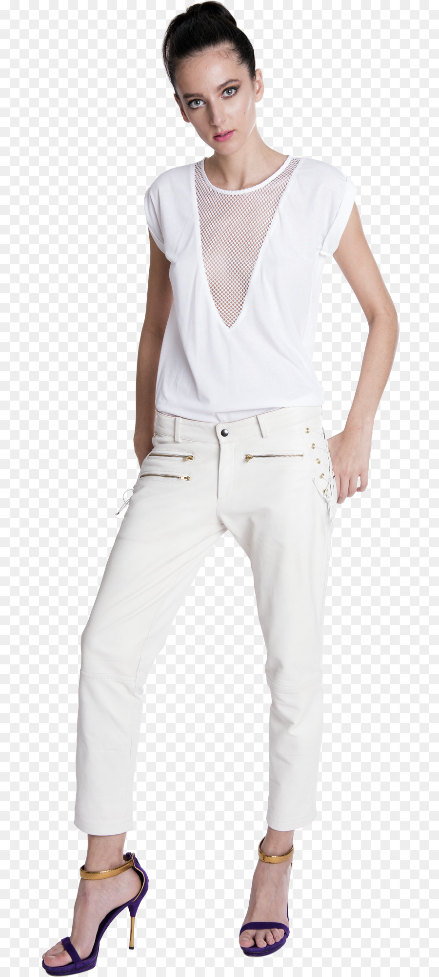 Ioana Ciolacu Jeans, T-shirt, i Pantaloni Abbigliamento - pantaloni di pelle