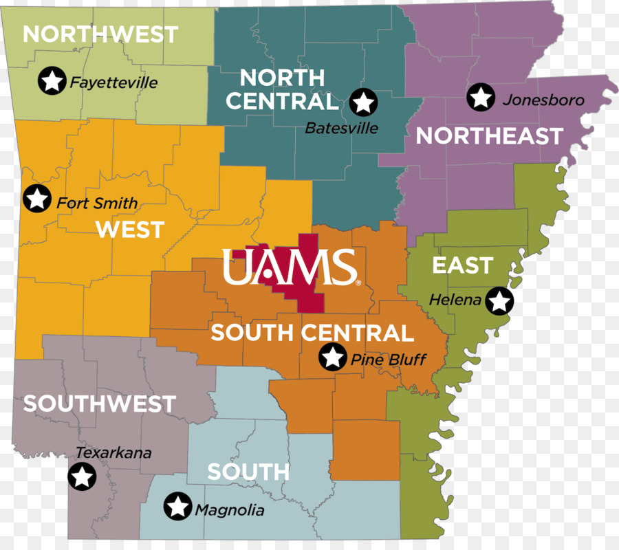 L'università di Arkansas per le Scienze Mediche moduli uam nord-ovest della Mappa di Fort Smith - città occidentale