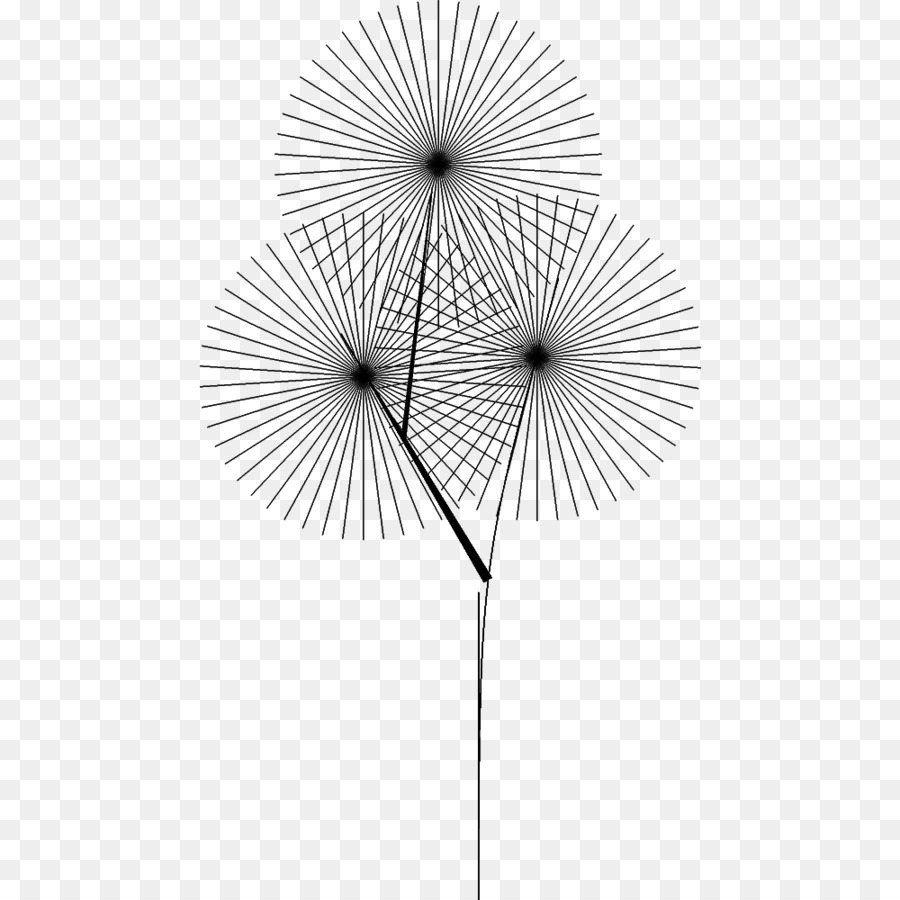 Weiße Linie Symmetrie - Baum 3d