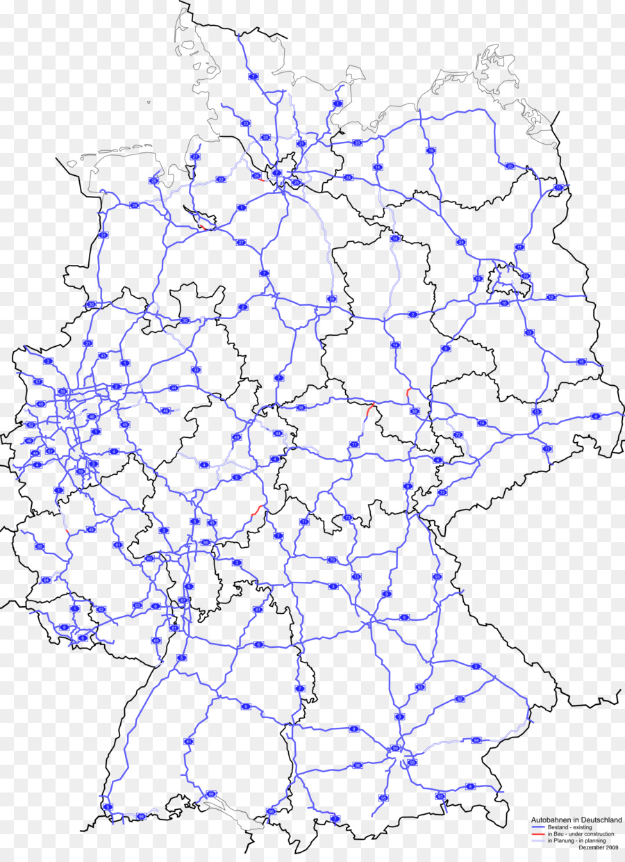 Strada statale e Autostrade in Germania Germany Map - mappa