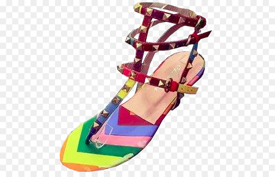 Sandale Schuh Magenta - Regenbogen flip flop