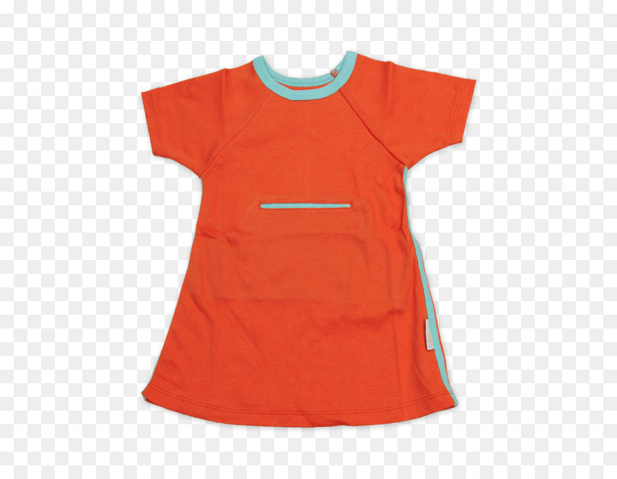 T shirt Shoulder Ärmel Kleid - orange Kleid