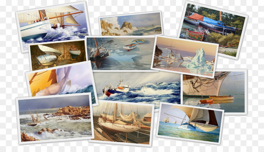 Màu nước sơn Xưởng Nghệ thuật, tàu Thuyền - bức tranh