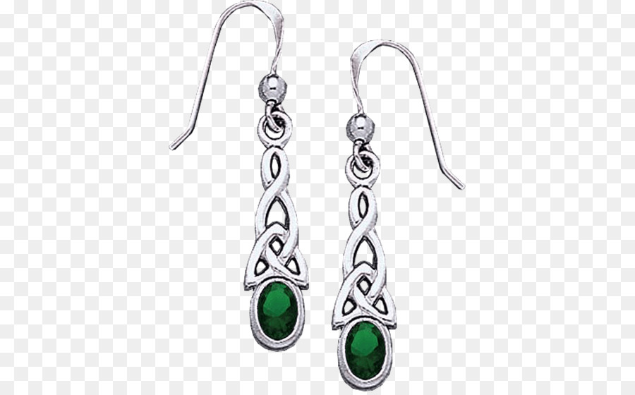 Smaragd-Ohrring Türkis-Körper-Schmuck Silber - Smaragd