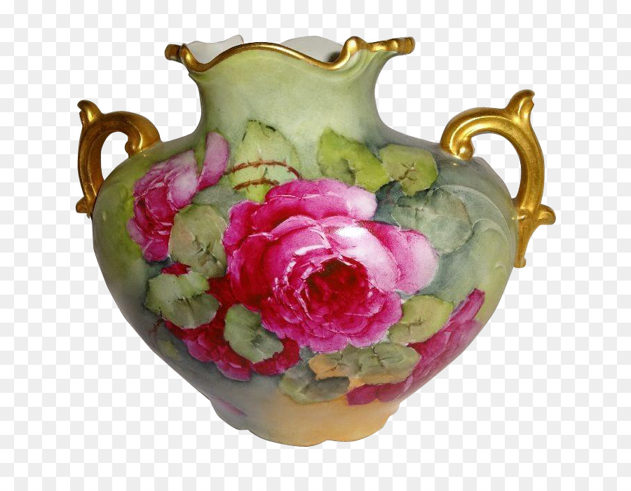 Garten-Rosen Vase-Porzellan-Glas-Kunst - Vase