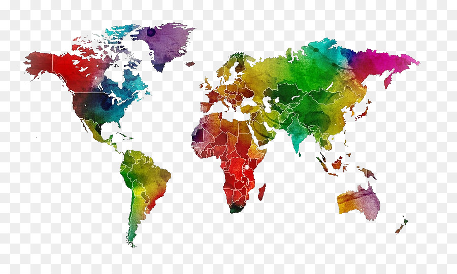 Mappa del mondo di Wall decal Mondo - mappa del mondo