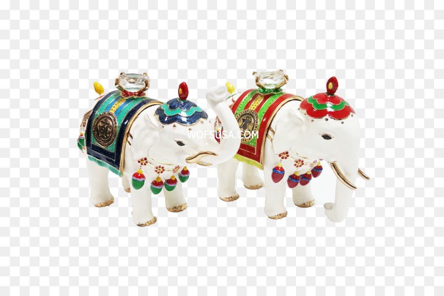 Elefante indiano ornamento di Natale Figurine - India