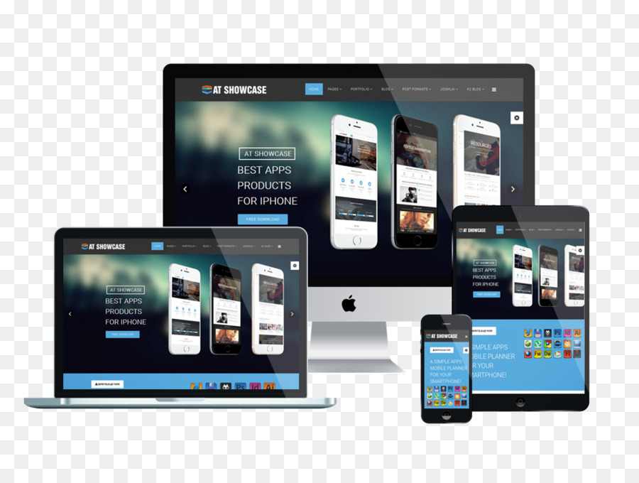 Smartphone Responsive web design, Web template Joomla - smartphone