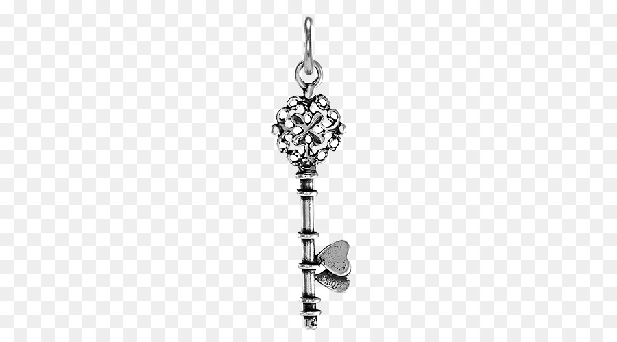 Medaillon-Charme-Armband Sterling Silber Valentinstag - Silber Schlüssel