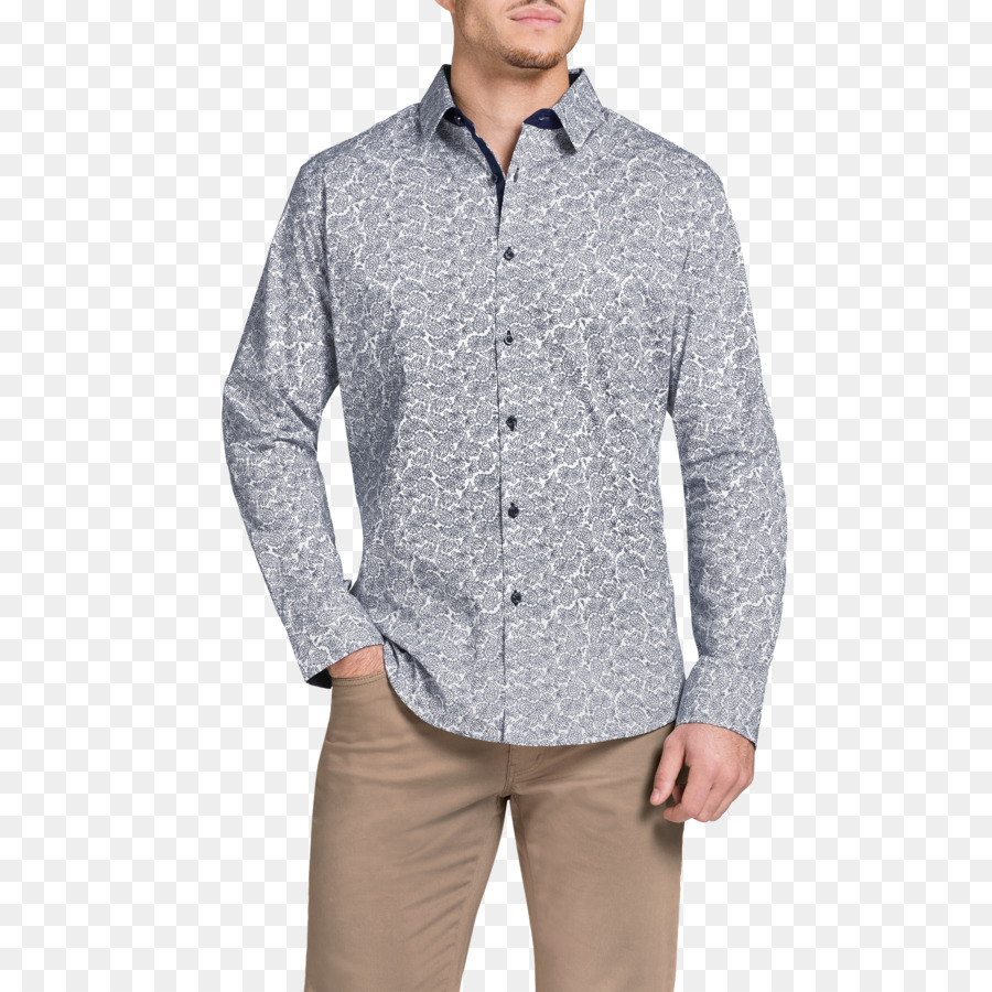 Langarm T shirt - Aquarell navy