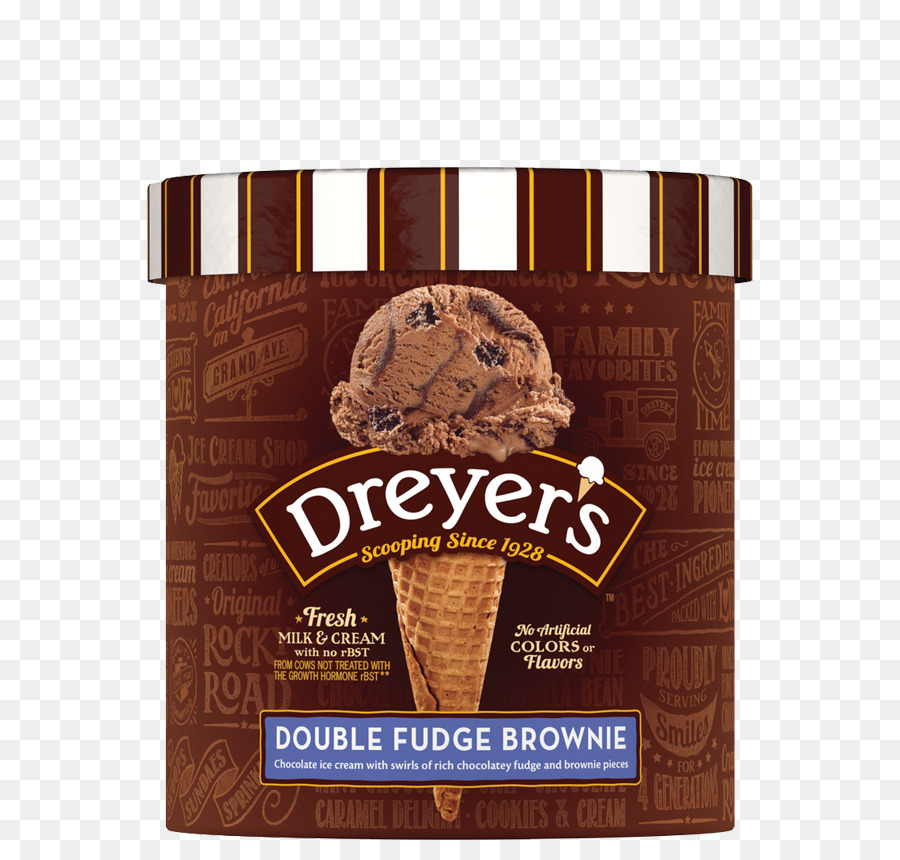Neapolitan kem của Dreyer đường Đá kem Sô cô la - brownie kem