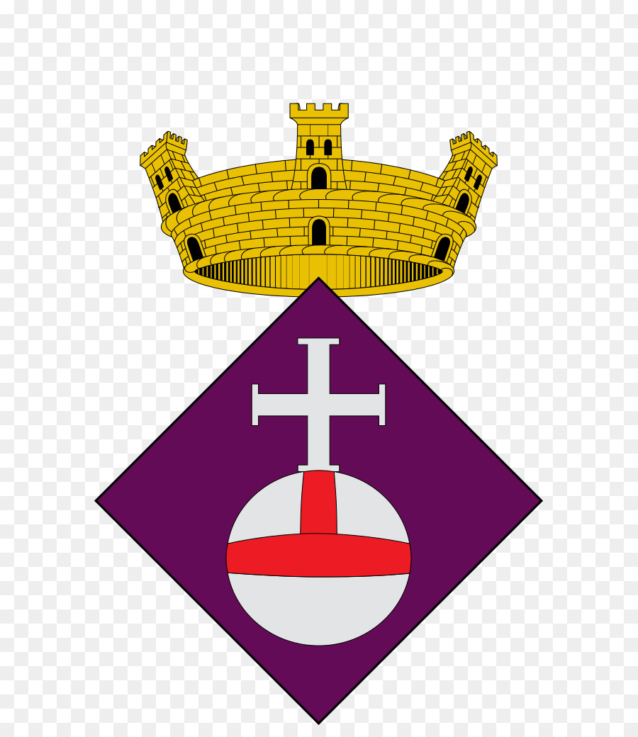 Montferrer und Castellbò Stadt Von Sant Guim De Freixenet Wappen Wandbild Krone der Stadt Halle - Schreibmaschine 27 0 0