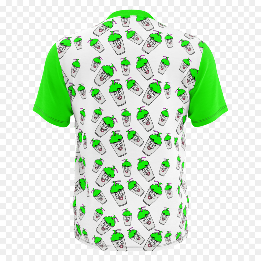 T-shirt Collo Manica Collo Verde - Maglietta