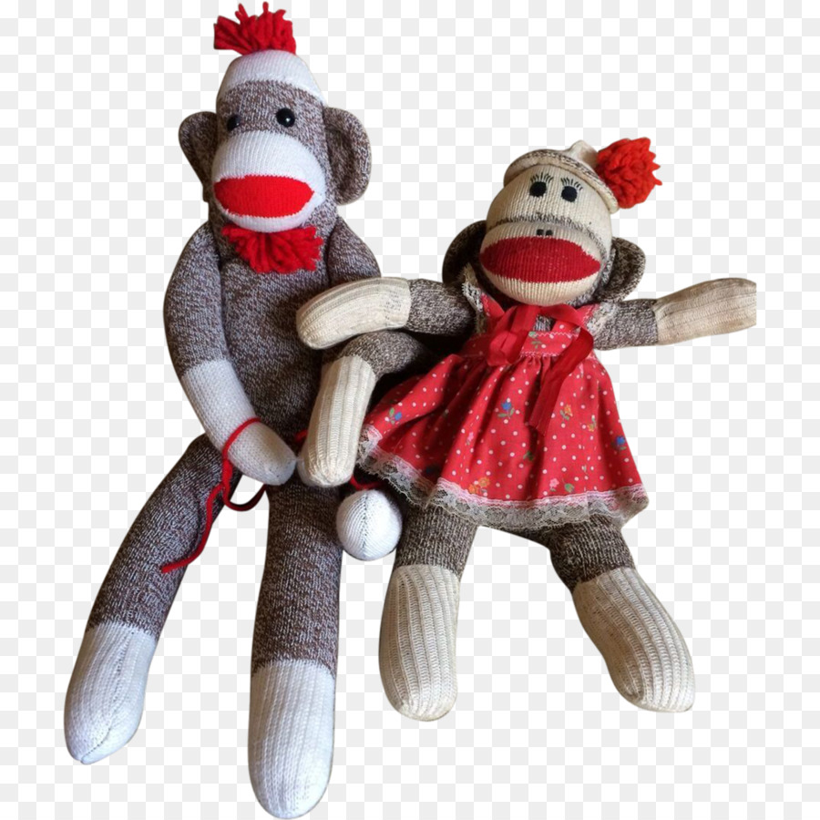 Scimmia peluche & Peluche Peluche ornamento di Natale - scimmia