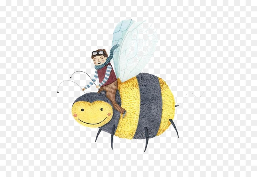 Honig Biene Schmetterling Cartoon - Biene