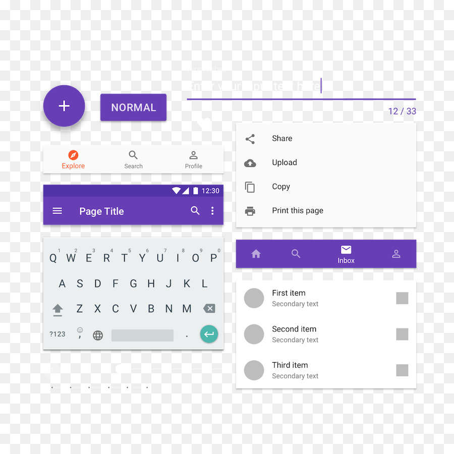 Material Design Benutzeroberfläche Android, Google Docs Vorlage - android ui