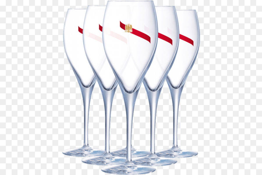 Bicchiere di vino G. H. Mumm et Cie con un bicchiere di Champagne - Champagne