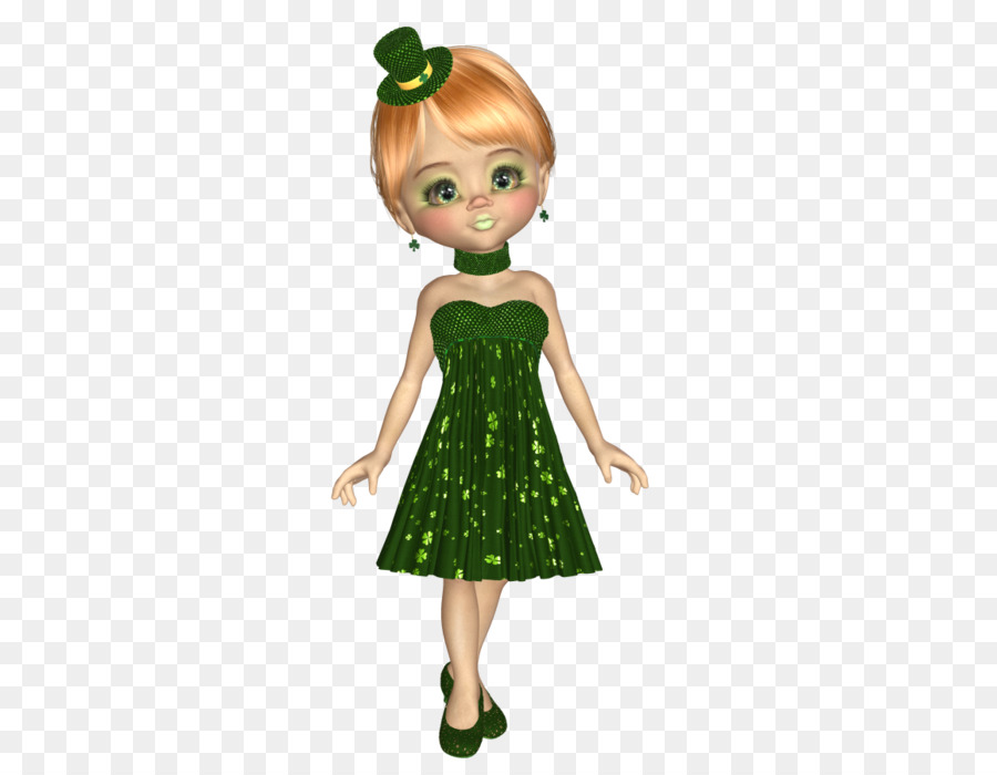 Grünes Kleid, Kleinkind, Braunes Haar, Comic - Kleid