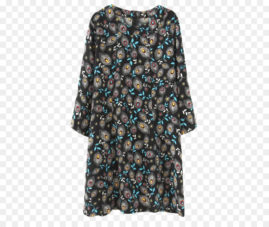 T-shirt Dress Abbigliamento s.Oliver Increspature - acquerello di pavone