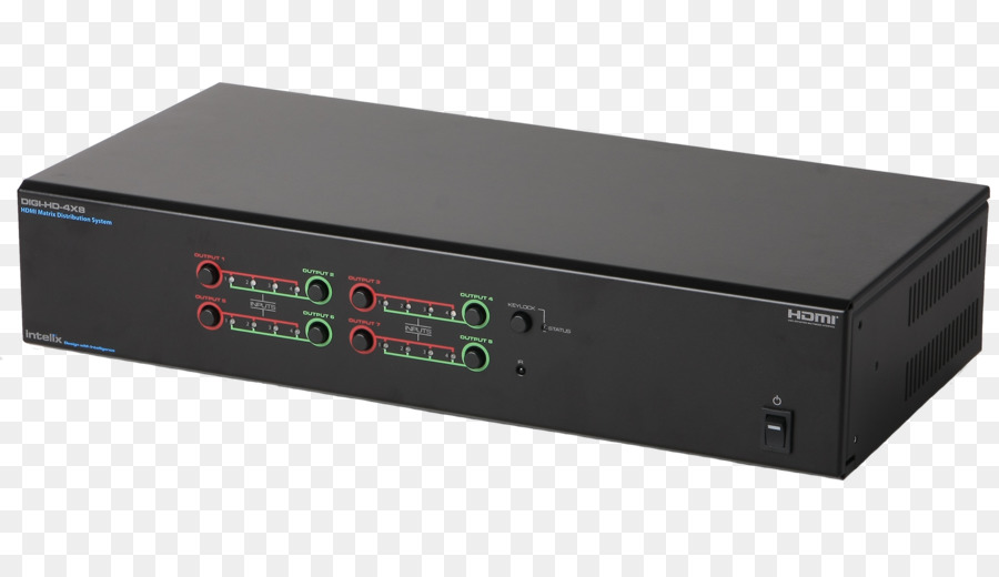 Hub Ethernet Elettronica Amplificatore Multimediali - input output simbolo