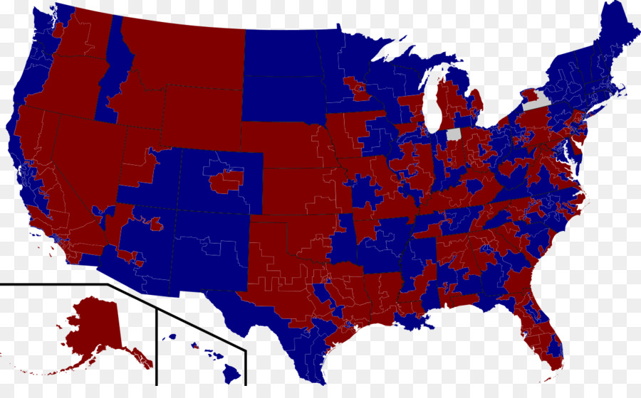 USA Vektor Karte, US Präsidentschaftswahl 2016 - Vereinigte Staaten