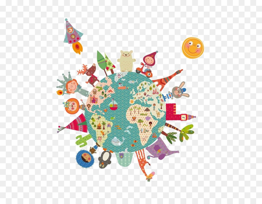 Weltkarte Erde kinderzeichnung - Weltkarte