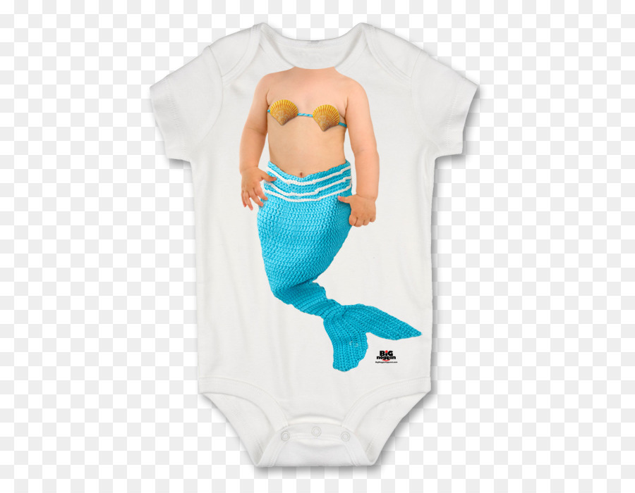 Baby & Kleinkind Einteiler Bodysuit Ärmel Türkis - Meerjungfrau baby