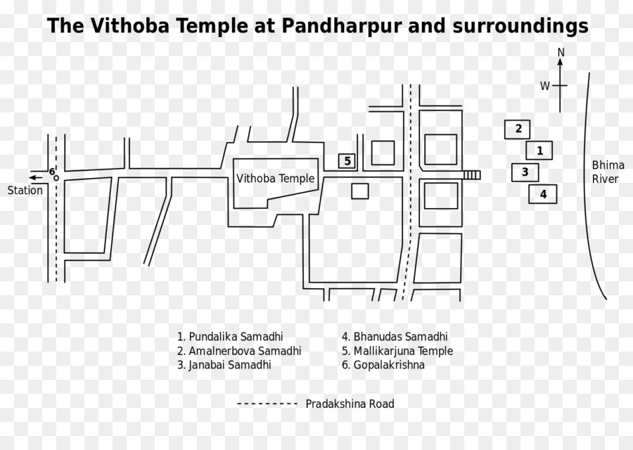 Vithoba-Tempel, Pandharpur Papier Grundriss-Struktur - Japanischer Tempel