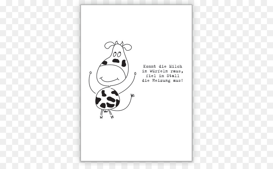 Carta Saluto & Carte di Nota Taurina bestiame Lettera di Latte - fumetti set