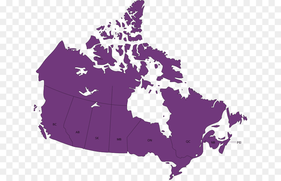 Provinzen und Territorien von Kanada Vektor Karte - Kanada