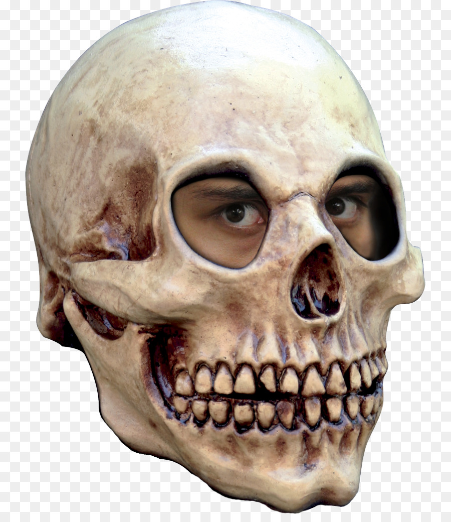 Maske, Halloween-Kostüm Skelett TOTENKOPF - Maske